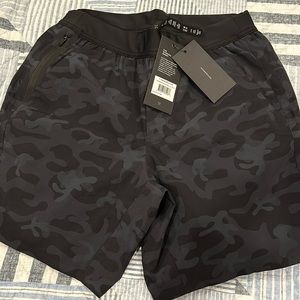 Ten thousand 7” inch short lined black camo small new NWT